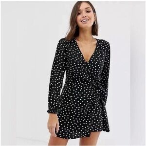 Abercrombie & Fitch Polka Dot Long Sleeve Dress